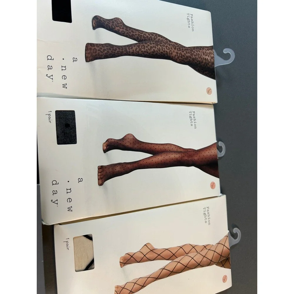 Lot of 4 A New Day Fashion Tights & Love & Charm Fleece Lined Leggings L/XL